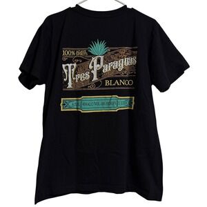 Call Your Mother Tres Paraguas Blanco Tequila Agave Black Graphic T-Shirt L